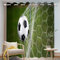 FABTOP Fußball Gardinen Verdunklungsgardine, Fußball Vorhänge Blickdicht Verdunkelungsvorhang, Sport Fußball Gardinen Mit Ösen Jungen Kinder (7,100×140BxH (50×140cm×2))