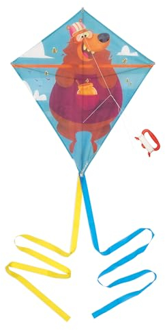 Janod - Drachen für Kinder Applepop - Bären-Motiv - Rautenform - Outdoor-und Strandspiel - Geschicklichkeitsspiel - Fördert die Koordination - Ab 5 Jahre, J03362