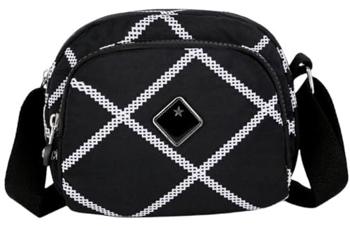 FAVORTALK Umhängetasche Damen Gross Crossbody Bag Schultertasche Canvas Vintage Stil Handtasche für Reisen Wandern Outdoor,B02520
