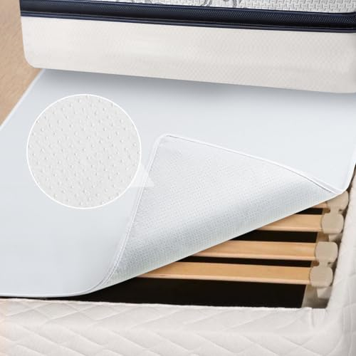 DUJUIKE Materassi antiscivolo, Tessuto in feltro agugliato traspirante, Particelle antiscivolo sul retro per mantenere il materasso in posizione (Grigio, 90 x 200 cm)
