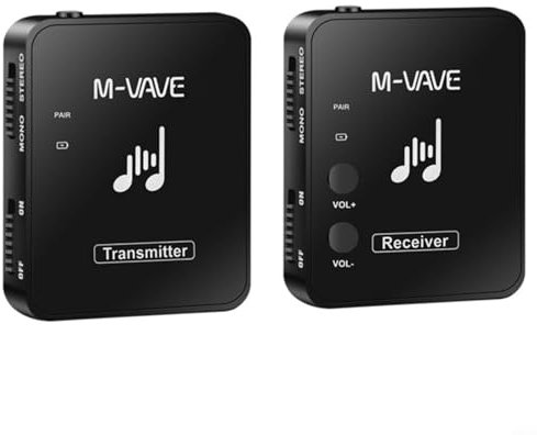 CNANRNANC de Monitor intrauditivo inalámbrico, 2,4 G, Auriculares in-Ear con Monitor, Receptor de transmisor Recargable (1 Juego)