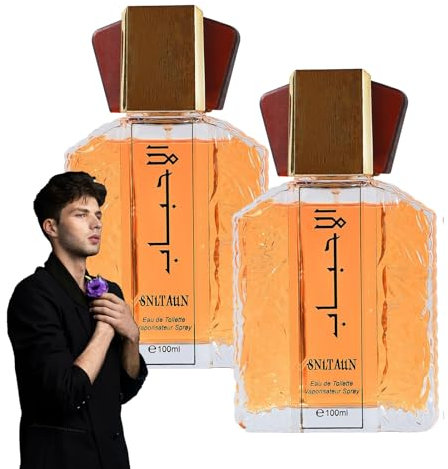 Arabisches Parfüm für Männer – Sultan Gold-Parfümöl, Eleganter langanhaltender Duft, Eau de Toilette Spray, Markanter Männer Duft (2PCS)