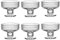 binsakao Glass Ice Cream Bowl Set of 6, Small Clear Mini Footed Dessert Cups for Fruit Pudding Trifle Parfait Sundae Nuts Cocktail Drinks Party (6.3 oz / 189 ml, Hobnail)