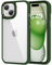 HOOMIL Cover per iPhone 15 Plus 6,7 Pollici, Custodia Anti-Ingiallimento, Antiurto e Anti-Graffi, Retro Rigida Trasparente - Verde