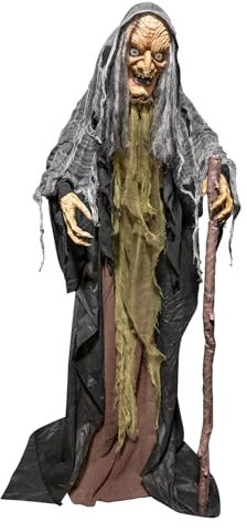 Amscan - Animatronic Animierte Stehende Hexe mit Gehstock