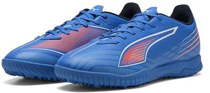 PUMA Scarpe da Calcio Unisex Ultra 6 Play TT, Ultra Blue PUMA White Glowing Red, 41 EU