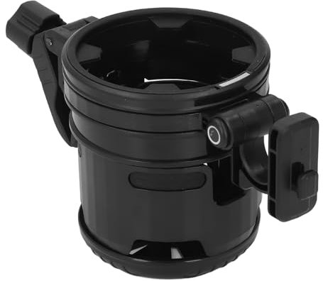 Portavasos para Cochecito 3 en 1, Portabotellas Doble Plegable 360 Grados Ajustable, ABS Silicona Portavasos Universal con Gancho para Bicicleta Cinta de Correr Motocicleta