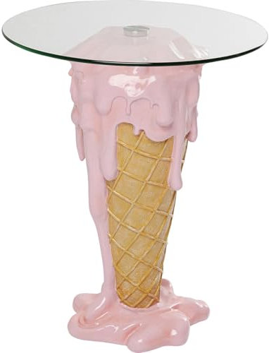 Kare Design Bistrotisch Ice Cream, Mehrfarbig, 60 cm Durchmesser, Pop Art, Wohnzimmertisch, Sofatisch, Couchtisch, Beistelltisch, Nachttisch, Betttisch