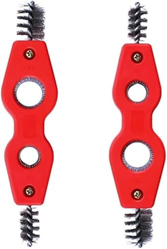 1Pc Red Copper Pipe Cleaners 4 In 1 Pipe Deburring Brushes Copper Tubing Brushes Deburring Brushes for PVC PPR Coppers Brass Aluminum Pipes,Hand Tools,Wire Brushes