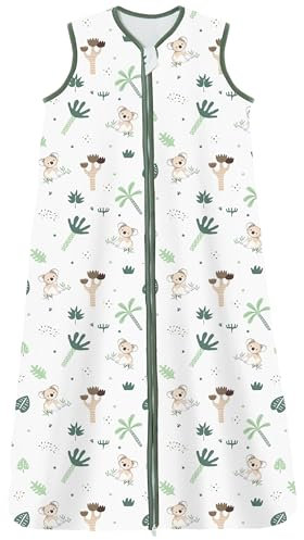 Chilsuessy Kinder Sommer Schlafsack 0.5 Tog Baby Sommerschlafsack aus 100% Baumwolle, Babyschlafsack Ärmellos Schlafanzug für Jungen und Mädchen, Cute Koala, 110cm/Baby Höhe 100-120cm