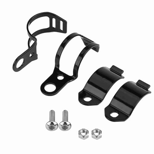 ZenithAur Motorrad Gabel halterungen Blinker-Halterung Klemme Vorderrad Gabel Licht Halter Verlagerung unterstützung Universal Fit für 30 mm bis 43 mm Rohr (Schwarz)