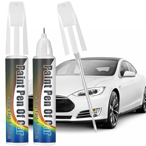 Lackstift Auto,2pcs Lackstift Weiß,Lackstifts Auto Weiß,Lackstifts Weiß Glänzend,Auto Reparatur Lack,Auto Kratzer Reparatur Stift,für Auto Kratzer Reparatur