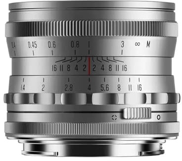 Brightin Star 35mm f/1.4 Objektiv für FX Mount | Manueller Fokus | Vollformat | 35mm f1.4 Festbrennweite (Sliver, X Mount)