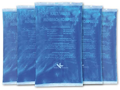 KK Kalt-Warm Kompressen | Mehrfachkompresse | 5 Stück | Größe: 16 x 26 cm | Mi­k­ro­wel­len­ge­eig­net