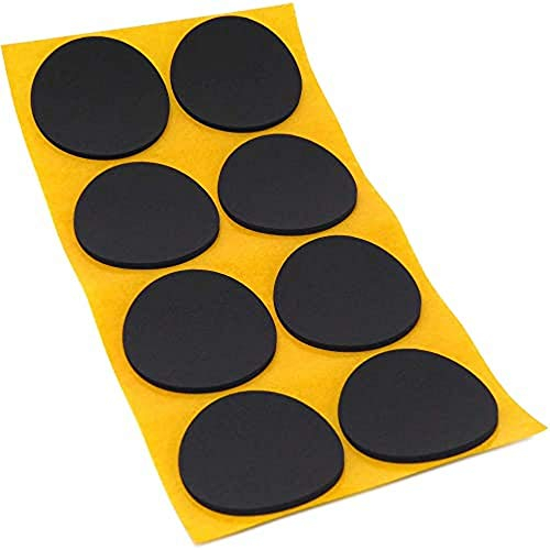 Adsamm® / 8 x antiscivolo autoadesivi/neri/Ø 50 mm/tondi/piedini adesivi antisdrucciolo in gomma espansa EPDM/cuscinetti protettivi per arredi Adsamm® Quality