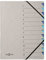 Pagna 44312-02 Ordnungsmappe 12 Fächer Easy Grey 1-12 blau