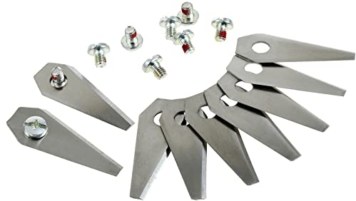 9x Ersatz-Messer Klingen, Rasenmähermesser, Mährobotermesser 1mm kompatibel mit Bosch Indego Mähroboter