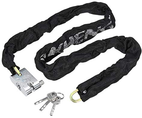 Metall Extra Lang Kettenschloss Vorhängeschloss Sicherheits Schloss für Motorrad Fahrrad Motorroller Mofa Quad (S (65cm))