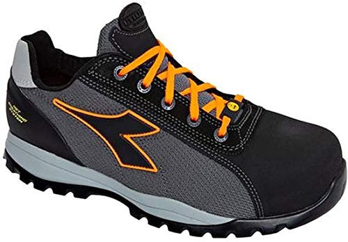 Utility Diadora Glove Net Low PRO S1p HRO Sra ESD, Scarpe da Ginnastica Uomo, Multicolore (Asphalt/Orange Fluo), 43 EU