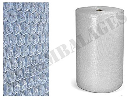 CBJ Emballages Film Papier Bulle Rouleau Fabrication Française 50 cm x 100 ML Bulle 10 mm Qualité 45µ