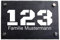 wandmotiv24 Personalisierte Hausnummer Hausnummernschild aus Naturstein Schiefer, auf Schiefertafel, mit individueller Beschriftung Hausnummer, Familiennamen M0049