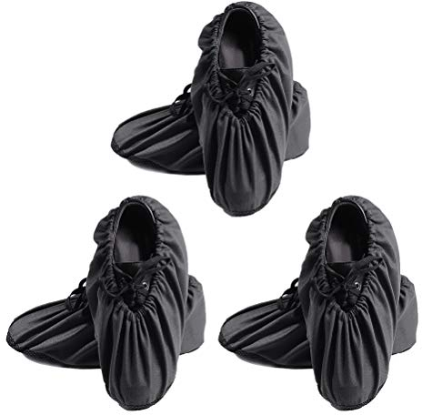 3 Pairs Reusable Overshoes,Non-Slip Washable Shoe Covers for Household Thickened Dustproof Indoor Boot Covers