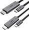 uni USB C auf HDMI Kabel 1,8m [4K@60Hz],Thunderbolt 3/4 kompatibel, Typ-C zu HDMI für iPhone 15 Pro/Pro Max, MacBook iPad Pro/Air, iMac, Surface Book 2, Samsung S23, Pixelbook usw. - 2Pcs