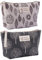 Doppelschicht Kosmetikbeutel Segeltuch Multifunktionale Makeup Tasche Canvas Kosmetiktasche Wasserdicht Multifunktions Reise Kosmetiktasche mit Reißverschluss für Damen, Herren & Kinder (2 Stücke)