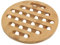 Galvog® Bamboo Trivet Mat/Stands | Assorted Hot Dishes/Pot/Bowl/Teapot/Plate Holders | Protector Pads for Kitchen Work Top, Table & Countertop (Round)