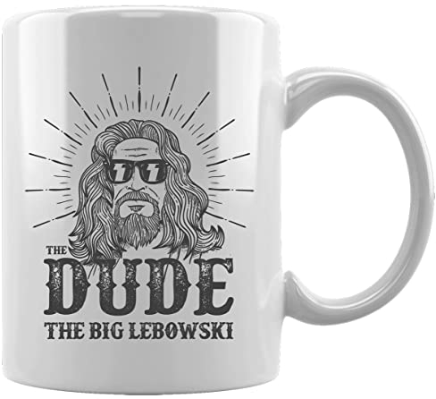 The Big Lebowski Dude Drinking God Keramikbecher Weißes Kaffee Tee Wasser Tasse Büro Home Ceramic White Mug Cup