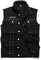 JUDIGODR Denim-Weste für Herren, Revers, ärmellos, schmale Passform, Retro, zerrissen, lässig, Jeans-Weste für Herren, Nieten schwarz, X-Large