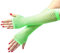 SamHeng Lange Netzhandschuhe, Grün fingerlose Armstulpen, Mesh-Kostüm Handschuhe, Kostüm-Punk-Accessoire für Frauen, Mädchen, Kinder, 80er-Jahre-Kostüm, Abendparty-Zubehör