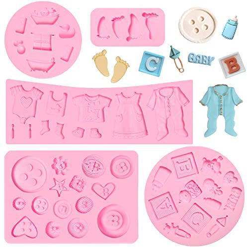 Baby-Schokoladen-Silikonform für Babyparty, Knopfform, Babyfüße, Fondant-Form für Kuchendekoration, Cupcake-Topper, Süßigkeiten, Zucker, Bastelarbeiten, Gummipaste, Harz, Ton