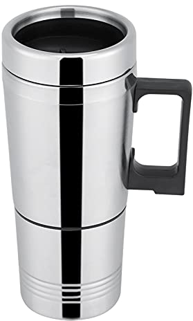 Hervidor de Agua para Coche, Taza de Ebullición Eléctrica Portátil de Acero Inoxidable con Línea Eléctrica Desmontable Botella de Agua Aislada para el Hogar la Cocina (24V)