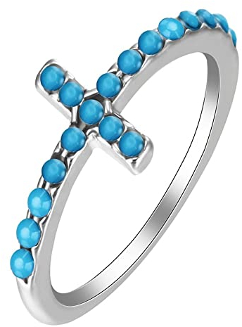 Homxi Ehering Damen Silber,Kreuz mit Zirkonia Silber Ring Damen Kupfer Eheringe Damen Gr.60 (19.1)