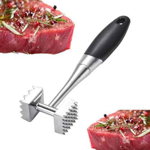 Marteau à Viande, Attendrisseur à Viande Professionnel, Attendrisseur de Viande Très Résistant, Marteau à Viande Avec Extrémité En Métal, Marteau à Steak pour Boeuf, Volaille, Le Porc et Poisson