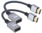 RIIEYOCA Lot de 2 câbles tressés UHD 4K HDMI vers HDMI 2.0 haute vitesse 18 Gbps - Prend en charge les câbles 4K @ 60 Hz, 1080p, 2K, HDCP 2.2, ARC, 3D, mâle vers femelle