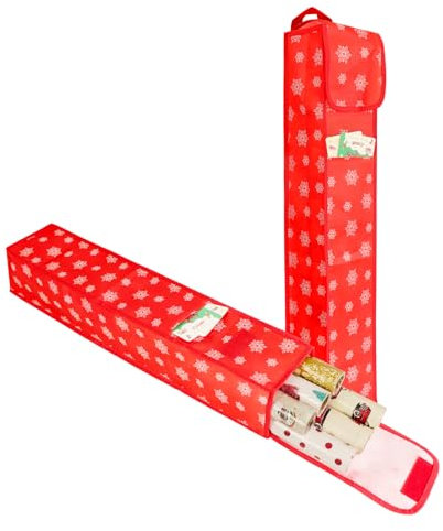 ZHSX 2 Wrapping Paper Storage Bag, Gift Wrap Sleeve, Xmas Gift Wrap Organiser for Paper, Tags, Bows - 78 * 14 * 14cm