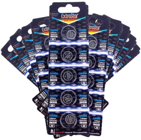 A2ZWORLD 50 x Pile Bouton CR1220, Pile au Lithium 3 V (10 Paquets de 5 Piles)