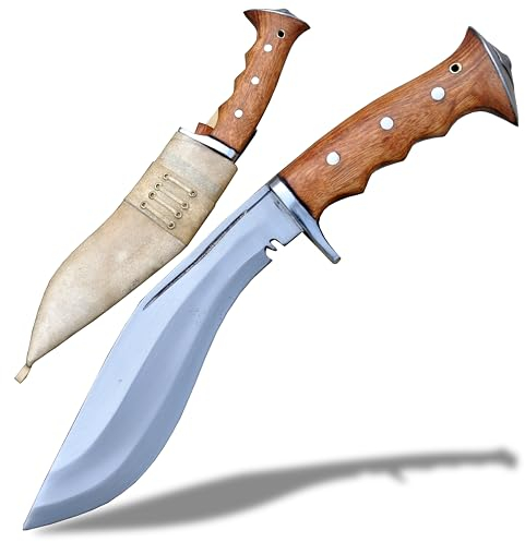 20 cm Lange Klinge, handgeschmiedetes Kukri-Messer mit Greifergriff, Jagd- und Campingmesser, taktisches Messer, Überlebensmesser