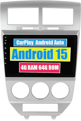 RoverOne Autoradio CarPlay Haupteinheit für Dodge Caliber 2007 2008 2009 2010 Android Auto Touchscreen Sat Navi Bluetooth WiFi Radio Player