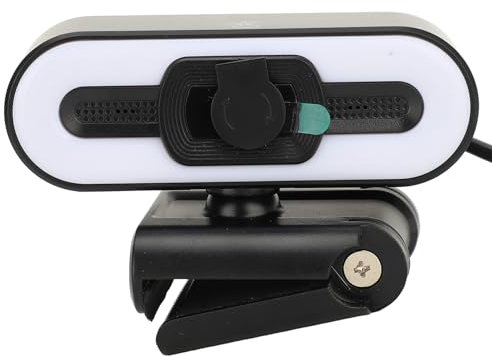 GOWENIC 4K-Webcam, 3840 X 2140 USB-PC-Kamera mit Integriertem Mikrofon, Superhellem Fülllicht, Automatischer Schönheitsfunktion, USB 2.0-Webcam für Laptop-Computer-LCD-Display