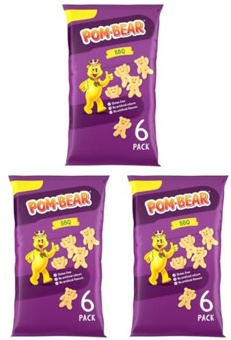 BBQ Multipack Crisps (6 X 13g) X 3 Pack, Gluten free, 271kJ, 65 kcal per 13g pack, No artificial colours, No artificial flavours, Suitable for vegans, Suitable for Vegetarians