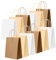 NADSSJL 30 Stück Geschenktüten in Braun Papiertüten, Kraftpapiertüten mit Henkeln, ideal zum Einkaufen, für Hochzeiten, Verpackungen, Partys, Geburtstage oder Weihnachten, 15 x 8 x 21 cm