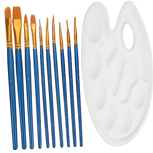LALAFINA 1 Satz Pinsel Kreistablett Farbe für Leinwandmalerei Markierungen nachfüllbarer Lackstift Draht acrylbilder bürste Reinigung ölgemälde ölbilder Kunstbedarf Aquarellstift Holz Blue