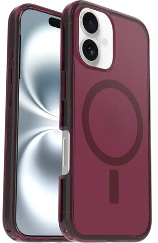 OtterBox Symmetry Series Clear MagSafe Case for iPhone 16 Pro, Shockproof, Drop proof, Protective Thin Case, 3x Tested to Military Standard, Red