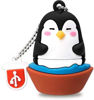 BORLTER CLAMP USB-Stick 64GB Niedliches Flash-Laufwerk in Form eines Pinguin Speicherstick Neuartiges USB Daumen-Laufwerk Pendrive Geschenk für Externe Datenspeicherung
