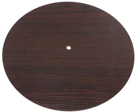 CAXUSD Selbstgemacht Zifferblatt 14 Zoll Rundes Holz Zifferblatt für Uhren | Holz, Dunkelbraun, für Wohnzimmer und Büro, Einfache Montage, Vintage und Minimalistische Optik