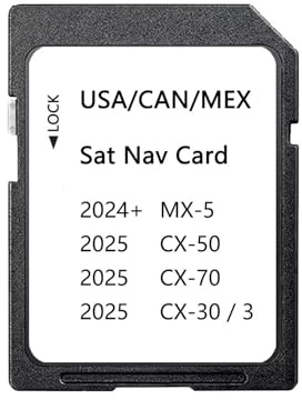 Verbesserte Navigations-SD-Karte mit neuester Kartenversion, kompatibel mit 3 CX-30 CX-50 CX-70 MX-5 2024 2025 USA/Kanada/Mexiko