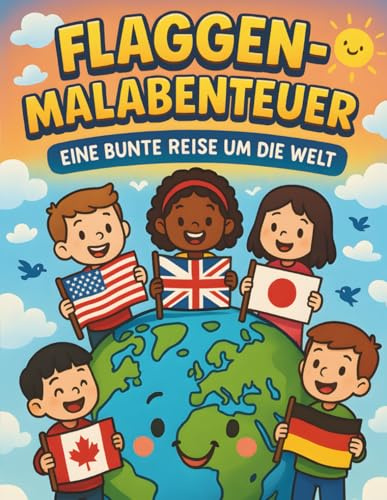 Flaggen-Malabenteuer – Eine bunte Reise um die Welt: Lerne Länder und ihre Flaggen kennen – ein Malbuch für Kinder